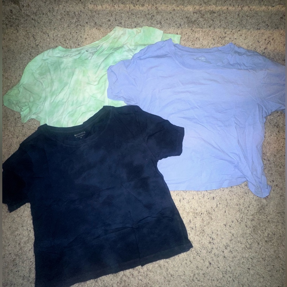 Athleta crop cotton tee